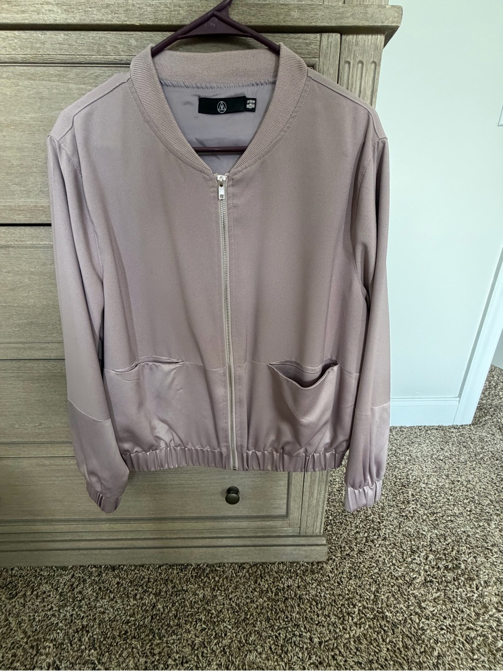 Missguided Dusty Mauve Bomber Jacket